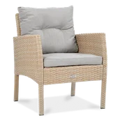 Fotele i krzesła ogrodowe - Fotel technorattanowy CORTINA Beige - miniaturka - grafika 1