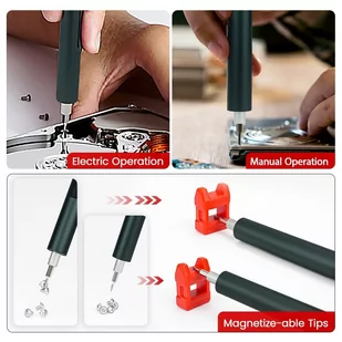KAIWEETS ES20 137 in 1 Electric Screwdriver Set, 200rpm No-load Speed, 0.15-0.35Nm Torque, LED Light, 350mAh Battery - Multimetry - miniaturka - grafika 6