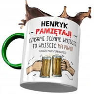 Kubki - Kubek Zielony Dla Henryka Kolegi Męża Prezent z Nadrukiem ze Zdjęciem + Opakowanie na prezent (wzór 02) - miniaturka - grafika 1