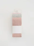 Rajstopy - Reserved - Bawełniane rajstopy 3 pack - wielobarwny - miniaturka - grafika 1