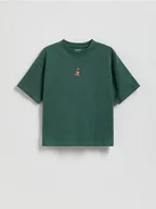 Koszulki dla chłopców - Reserved - T-shirt z nadrukiem - zielony - miniaturka - grafika 1