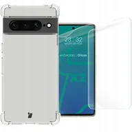 Etui i futerały do telefonów - Bizon Etui + 2x folia Case Clear Pack do Google Pixel 7 Pro przezroczyste - miniaturka - grafika 1