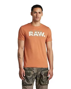 G-STAR RAW Raw Originals Slim T-Shirt męski, Brązowy (Autumn Leaf D22202-336-8847), L - Koszulki męskie - miniaturka - grafika 1