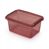 Pudła i pojemniki do przechowywania - POJEMNIK plastikowy pudło organizer pokrywa 1,5l 14x19x9 cm - miniaturka - grafika 1