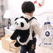 Plecaki szkolne i tornistry - Plecak dziecięcy RESTEQ panda – miękki pluszowy plecaczek dla malucha - miniaturka - grafika 1