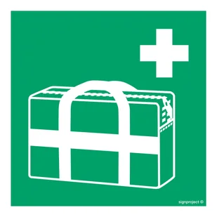 AE027 PODRĘCZNA TORBA MEDYCZNA, FS - FOLIA SAMOPRZYLEPNA FOTOLUMINESCENCYJNA; (500X500MM) - Systemy ekspozycyjne i znaki informacyjne - miniaturka - grafika 1