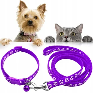 SMYCZ DLA PSA KOTA Z OBROŻĄ DZWONECZKIEM SOLIDNA ZESTAW DLA MAŁEGO PSA KOTA - Smycze dla psów SMYCZ DLA PSA KOTA Z OBROŻĄ DZWONECZKIEM SOLIDNA ZESTAW DLA MAŁEGO PSA KOTA - Smycze dla psów - miniaturka - grafika 1