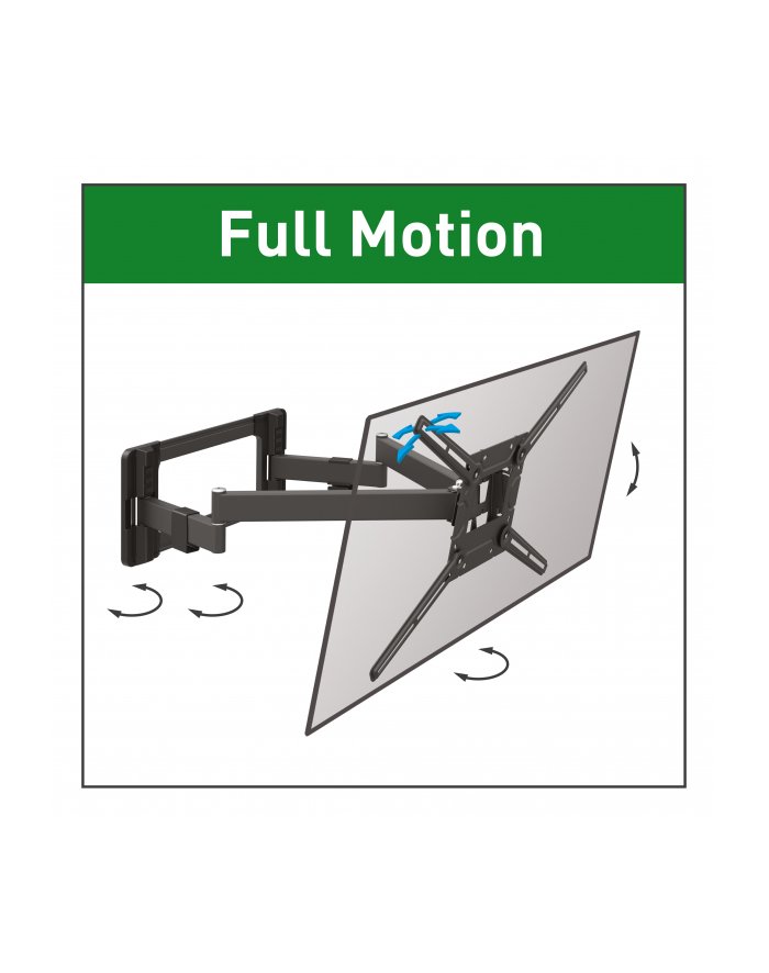 Barkan Flat/ Curved TV Wall Mount 4800 Wall mount, Full motion, 40-90 '', Maximum weight capacity 60 kg