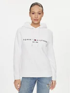 Bluzy damskie - Tommy Hilfiger Bluza Heritage WW0WW31998 Biały Regular Fit - miniaturka - grafika 1