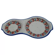 Tace i patery - Ceramiczna tacka śniadaniowa Ceramika Bolesławiec - miniaturka - grafika 1