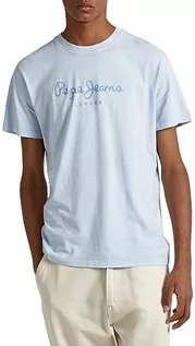 Koszulki męskie - Pepe Jeans Koszulka męska Jayden, niebieski (wybielacz niebieski), XL - grafika 1