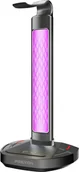 Akcesoria do słuchawek - PREYON Stojak na słuchawki Heron Beak RGB, ładowarka, hub USB (PHB41B) - miniaturka - grafika 1
