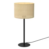 Lampy stojące - Lampa stołowa czarna jutowy beżowy abażur Ø25cm Jute 1xE27 15W Luminex - miniaturka - grafika 1