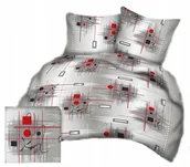 Pościel - pościel bawełna lux 160x220 + 2 poszewka B 291-3 gra czerwona - miniaturka - grafika 1
