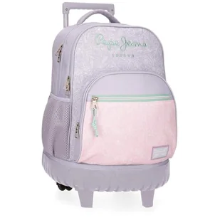 Pepe Jeans Renata Kompaktowy plecak 2-kołowy fioletowy 32x43x21 cm Poliester 28,9 l by Joumma Bags, Fioletowy, Talla única, Kompaktowy plecak 2 koła - Plecaki - miniaturka - grafika 1