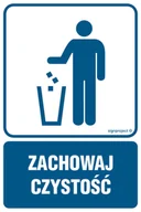 Systemy ekspozycyjne i znaki informacyjne - RB007 ZACHOWAJ CZYSTOŚĆ - KOSZ NA ODPADKI, FN - FOLIA SAMOPRZYLEPNA; (250X375MM) - miniaturka - grafika 1