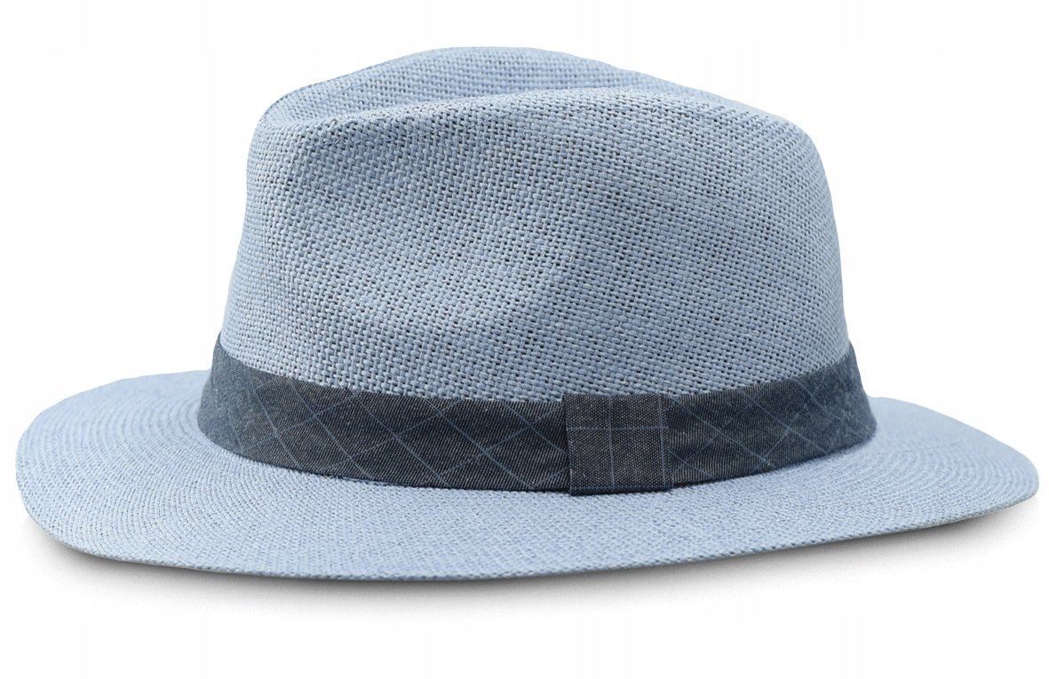 Letni kapelusz męski błękitny PANAMA 33 Pako Jeans