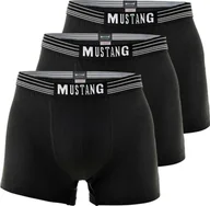 Majtki męskie - MUSTANG męskie szorty retro 3-pak, bokserki, spodnie, true denim czarny/czarny/czarny L (rozmiar duży) - miniaturka - grafika 1