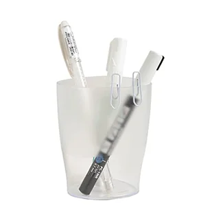 Exacompta 67623D pojemnik na długopisy ECOPEN ze stabilnego tworzywa sztucznego o nowoczesnym wzornictwie, idealny do biura i szkoły, kryształowy, pojemnik na długopisy, organizer na biurko - Pojemniki biurowe - miniaturka - grafika 1