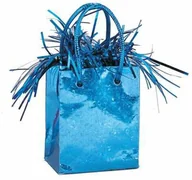 Balony i akcesoria - Obciążnik do balonów napełnionych helem Mini torebka prezentowa niebieska - 178 g. - miniaturka - grafika 1