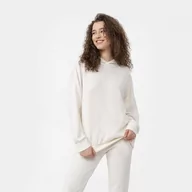 Bluzy sportowe damskie - Damska bluza dresowa nierozpinana z kapturem FILA CORTONA oversized hoody - biała - miniaturka - grafika 1