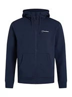 Bluzy męskie - Berghaus Męska bluza z kapturem z logo kangurka z bawełny organicznej na zamek błyskawiczny - miniaturka - grafika 1