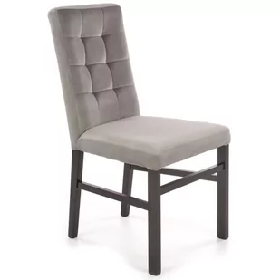 Szare pikowane krzesło drewniane - Lexo 4X - Krzesła - miniaturka - grafika 1