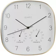 Zegary - Zegar ścienny z termometrem i higrometrem 28,5 cm - miniaturka - grafika 1