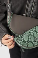 Torebki damskie - Podwójna wężowa listonoszka Nobo szara - miniaturka - grafika 1