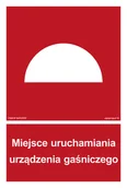 Systemy ekspozycyjne i znaki informacyjne - BB003 MIEJSCE URUCHAMIANIA URZĄDZENIA GAŚNICZEGO, KN - FOLIA PODŁOGOWA NIEŚWIECĄCA; (150X222MM) - miniaturka - grafika 1