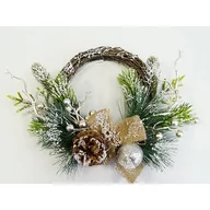 Ozdoby bożonarodzeniowe - Stroik ośnieżony 20 x 37 cm - miniaturka - grafika 1