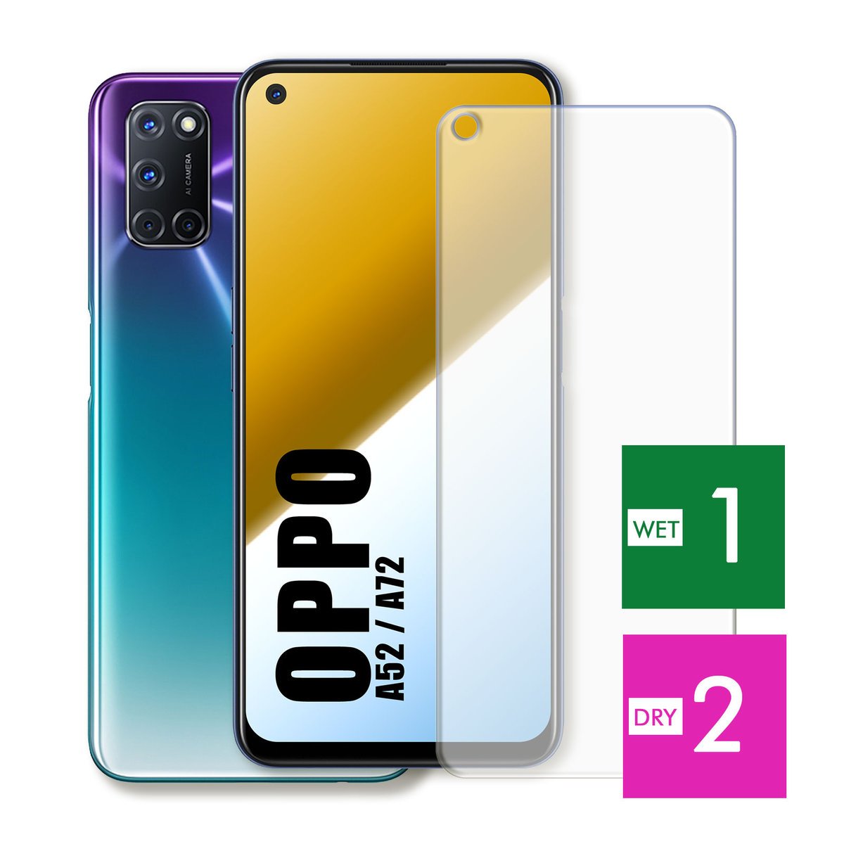 WZMOCNIONE SZKŁO DO OPPO A52 A72 SZYBKA HARTOWANE 9H JAKOŚĆ