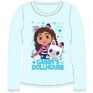 Bluzy dla dziewczynek - Bawełniana dziecięca bluzka Koci Domek Gabi Niebieska - miniaturka - grafika 1