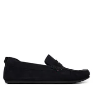 Mokasyny męskie - Mokasyny Tommy Hilfiger Core Hilfiegr Suede Driver FM0FM05789 Granatowy - miniaturka - grafika 1