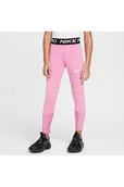 Spodnie i spodenki dla dziewczynek - Legginsy dla małych dzieci Nike Dri-FIT Pro - Różowy - miniaturka - grafika 1