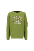 Bluzy męskie - Bluza Alpha Industries College Camo Sweater moss green - miniaturka - grafika 1