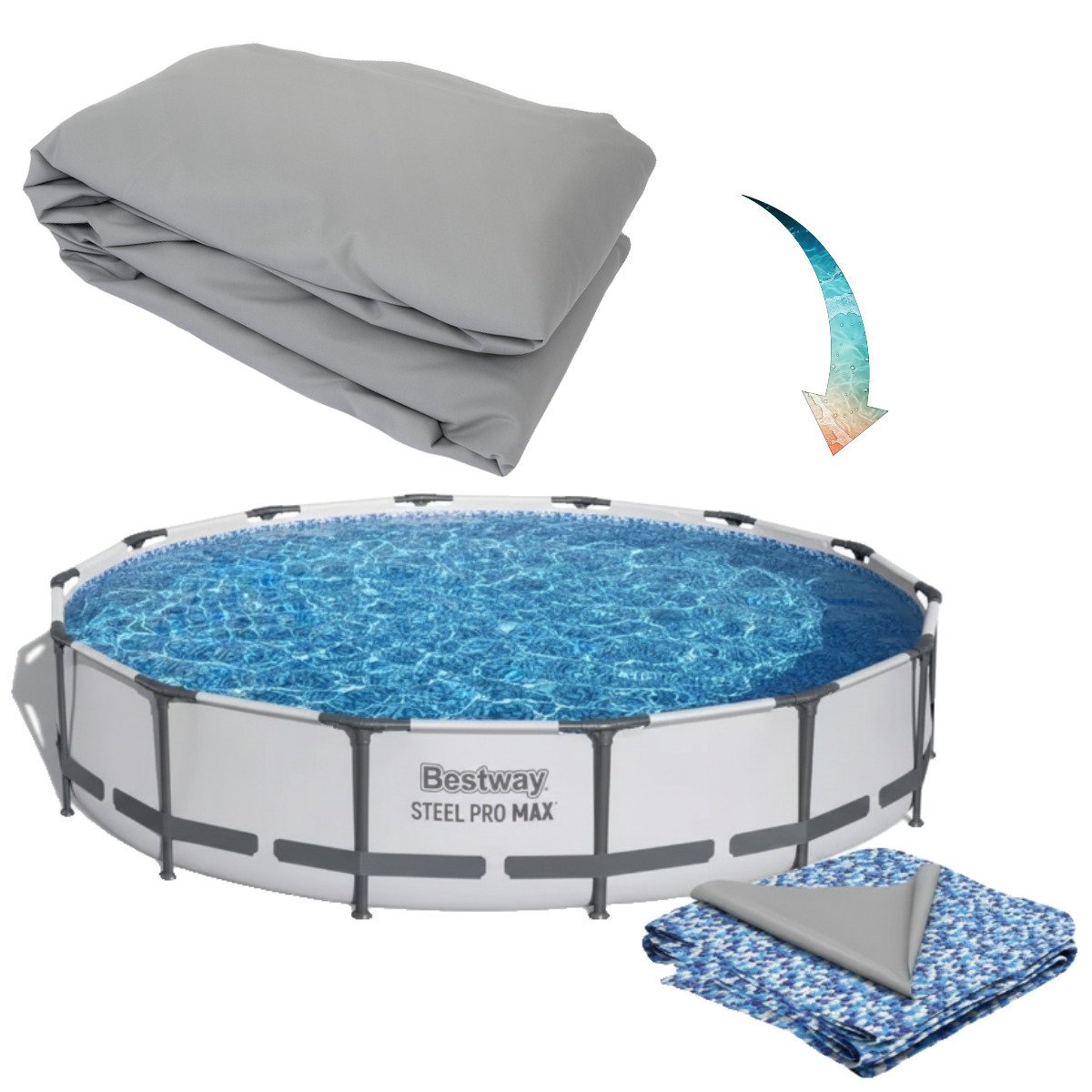 Bestway niecka basenowa poszycie do basenu  steel pro max 427 cm x 84 cm