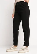 Spodnie damskie - Czarne Jeansy Mom Fit z Elastycznej Bawełny Lapiras - miniaturka - grafika 1