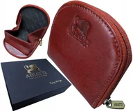 Portfele - MAŁY EKSKLUZYWNY SKÓRZANY PORTFEL MĘSKI ABIATTI PODKÓWKA BILONÓWKA NA ZAMEK - miniaturka - grafika 1