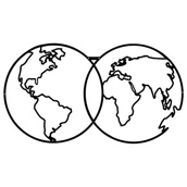 Obrazy i zdjęcia - Homemania Dekoracja ścienna World Map 9, 60x34 cm, metalowa, czarna Homemania - miniaturka - grafika 1