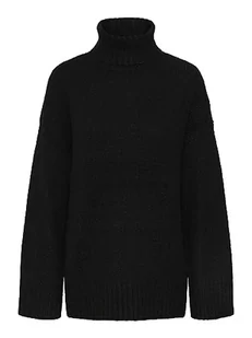 PIECES Damski sweter z golfem PCNANCY, czarny, XS - Swetry damskie - miniaturka - grafika 1