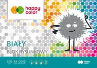 Podobrazia, bloki, papiery - Happy Color GDD Blok Rysunkowy Biały A4/20K 5905130011580 - miniaturka - grafika 1
