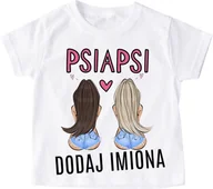 Koszulki dla dziewczynek - koszulka dla 2 przyjaciółek z imionami - miniaturka - grafika 1