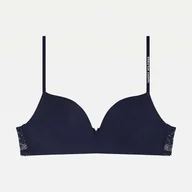 Biustonosze - Tommy Hilfiger biustonosz push-up niebieski rozmiar 80A - miniaturka - grafika 1
