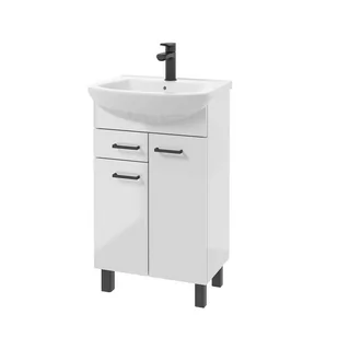 Szafka łazienkowa z umywalką Nas Novelty 45 cm biały połysk 207-D-05009-1560 - Szafki łazienkowe - miniaturka - grafika 1