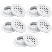 Kratki wentylacyjne - Kratka wentylacyjna okrągła, otwory wentylacyjne ze stali nierdzewnej, rozstaw montażowy 25 mm, biała, 10 szt. (płaska) - miniaturka - grafika 1