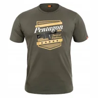 Koszulki męskie - Koszulka męska bawełniana sportowa T-Shirt Pentagon Acr Olive 3XL - miniaturka - grafika 1