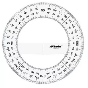 Leniar Kątomierz śr20cm/360o plastik 21010 - Linijki, ekierki - miniaturka - grafika 1