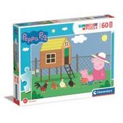 Puzzle - Puzzle 60 Maxi Super Kolor Peppa Pig Clementoni - miniaturka - grafika 1