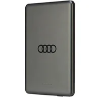 Powerbanki - Audi Powerbank indukcyjny 15W 5000mAh szary/grey Big Logo MagSafe AU-MWPB5000-GT/D1-GY - miniaturka - grafika 1